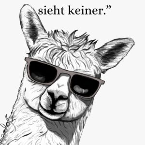 Alpaka Locker bleiben Kunstdruck